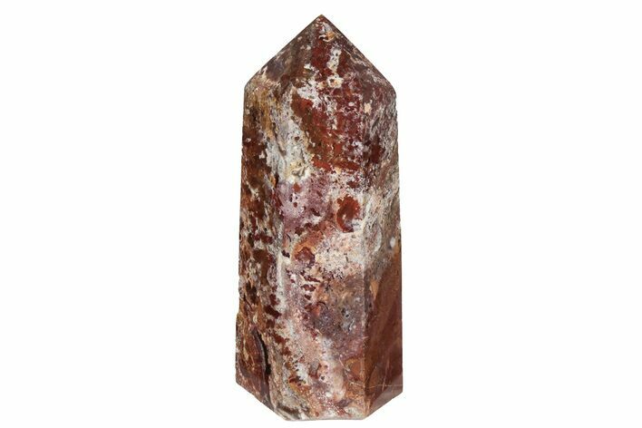 Polished, Red Chaos Brecciated Jasper Tower - Madagascar #210285